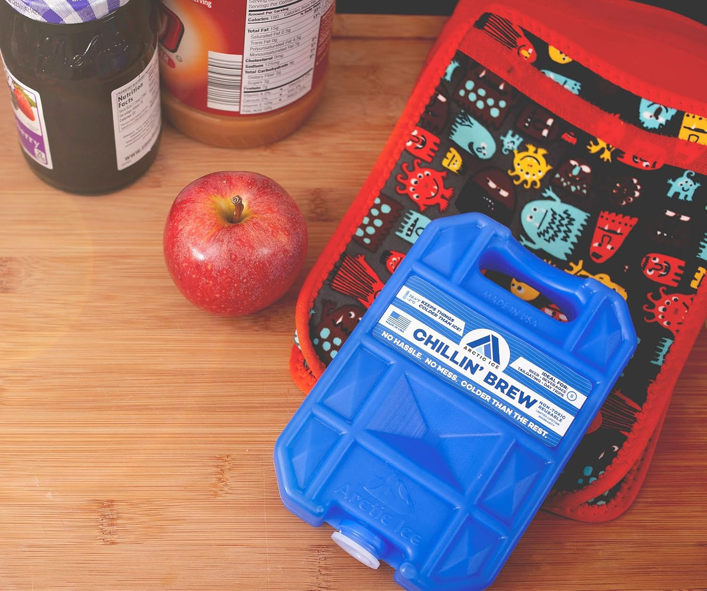 Chillin' Brew Series Long Lasting Reusable Ice Pack - Freezes at 28° Fahrenheit - Designed to Keep Beverages Colder than Ice