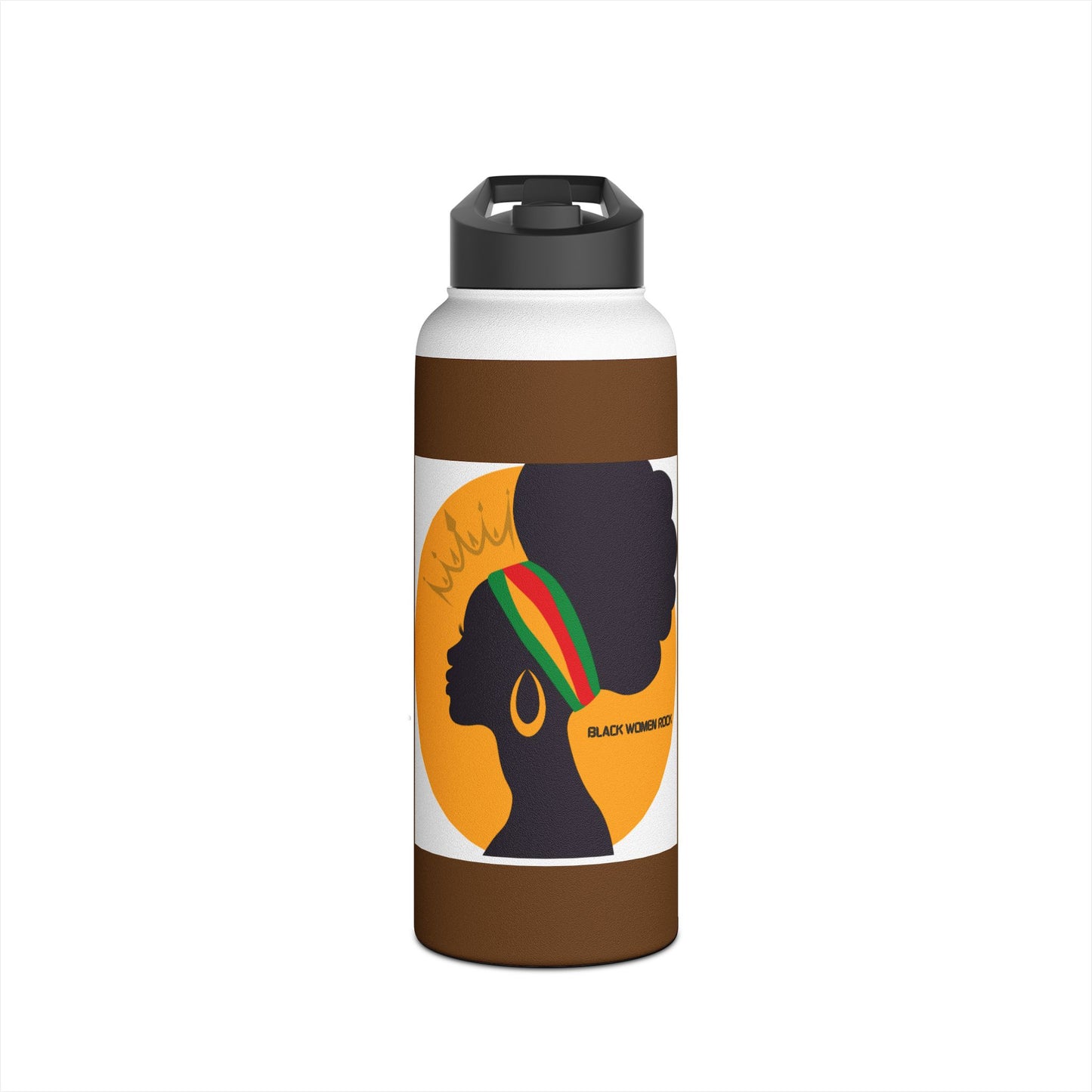 Empowering Black Women Stainless Steel Water Bottle, Travel Mug, Eco-Friendly Hydration, Gifts for Her, Motivational Drinkware
