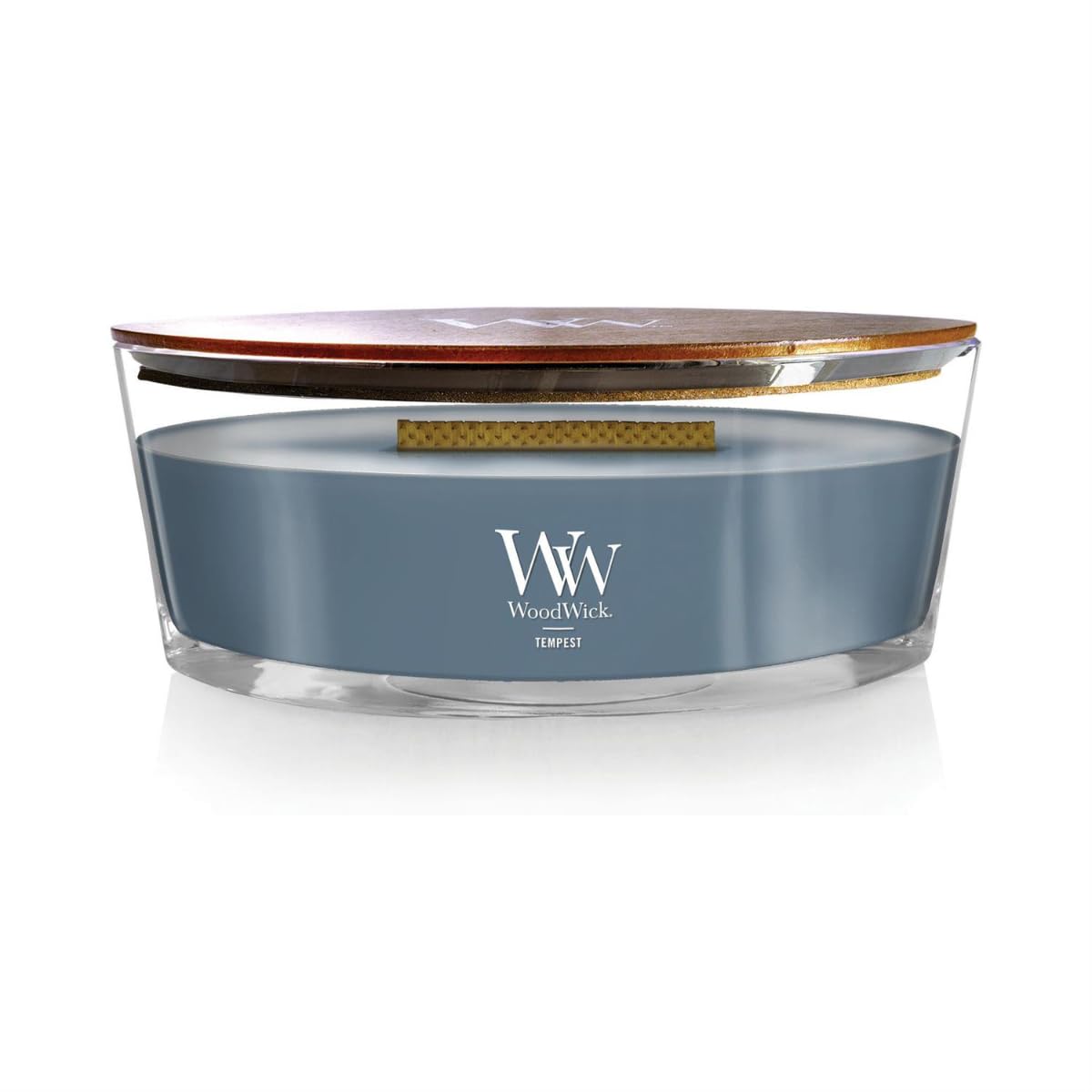 WoodWick Hourglass Scented Candle, Wood Smoke, 21.5 oz., Large, Up to 130 Hours of Burn Time, Fall Candle with Crackling Wick, Soy Wax Blend, Halloween Candle