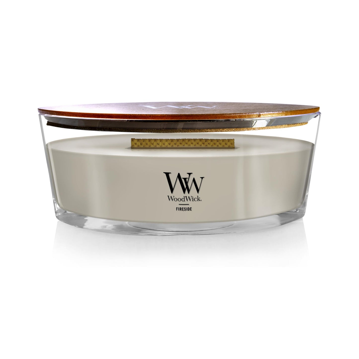 WoodWick Hourglass Scented Candle, Wood Smoke, 21.5 oz., Large, Up to 130 Hours of Burn Time, Fall Candle with Crackling Wick, Soy Wax Blend, Halloween Candle