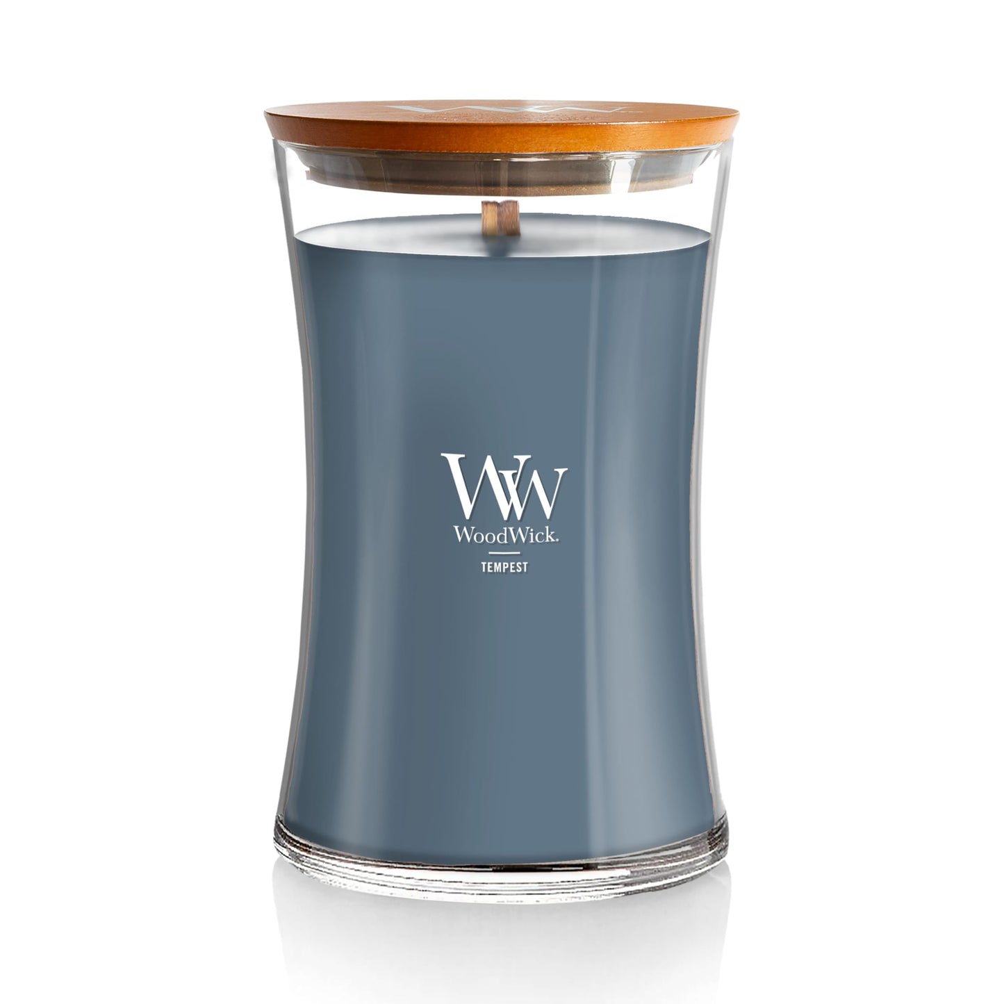 WoodWick Hourglass Scented Candle, Wood Smoke, 21.5 oz., Large, Up to 130 Hours of Burn Time, Fall Candle with Crackling Wick, Soy Wax Blend, Halloween Candle