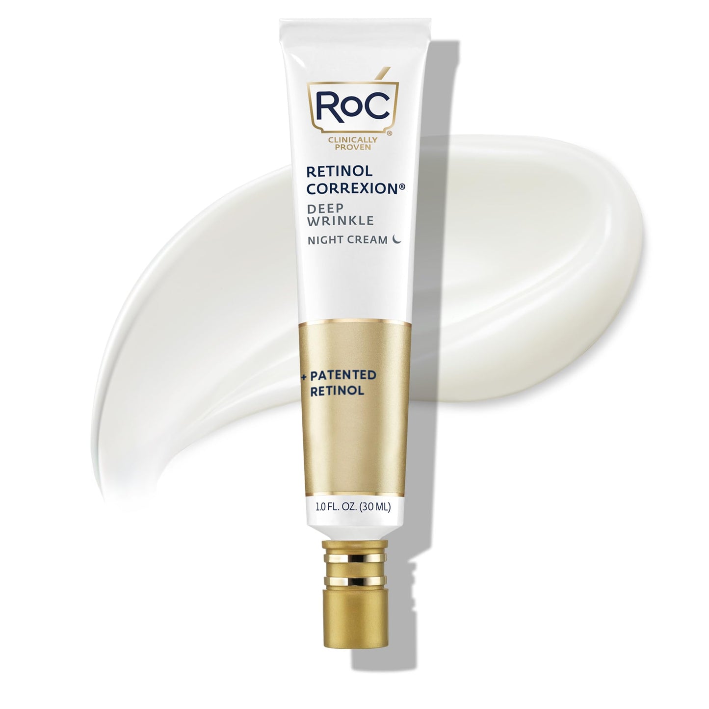 RoC Retinol Correxion Value Set Duo, Deep Wrinkle Anti-Aging Night Face Cream + Daily Under Eye Cream for Dark Circles & Puffiness , Skin Care Set (Packaging May Vary)