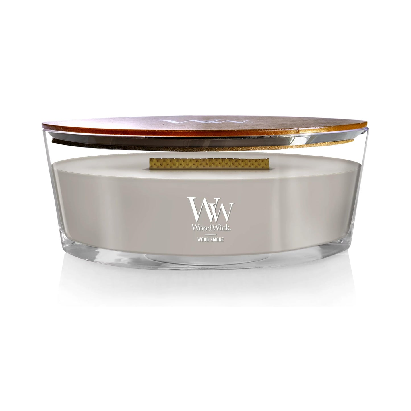 WoodWick Hourglass Scented Candle, Wood Smoke, 21.5 oz., Large, Up to 130 Hours of Burn Time, Fall Candle with Crackling Wick, Soy Wax Blend, Halloween Candle