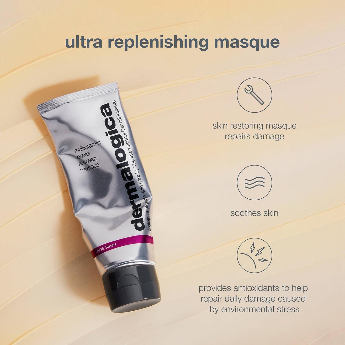 Dermalogica Multivitamin Power Recovery Masque (2.5 Fl Oz) Anti-Aging Face Mask with Vitamin C & Lactic Acid - Restore and Repair Damaged, Aging Skin