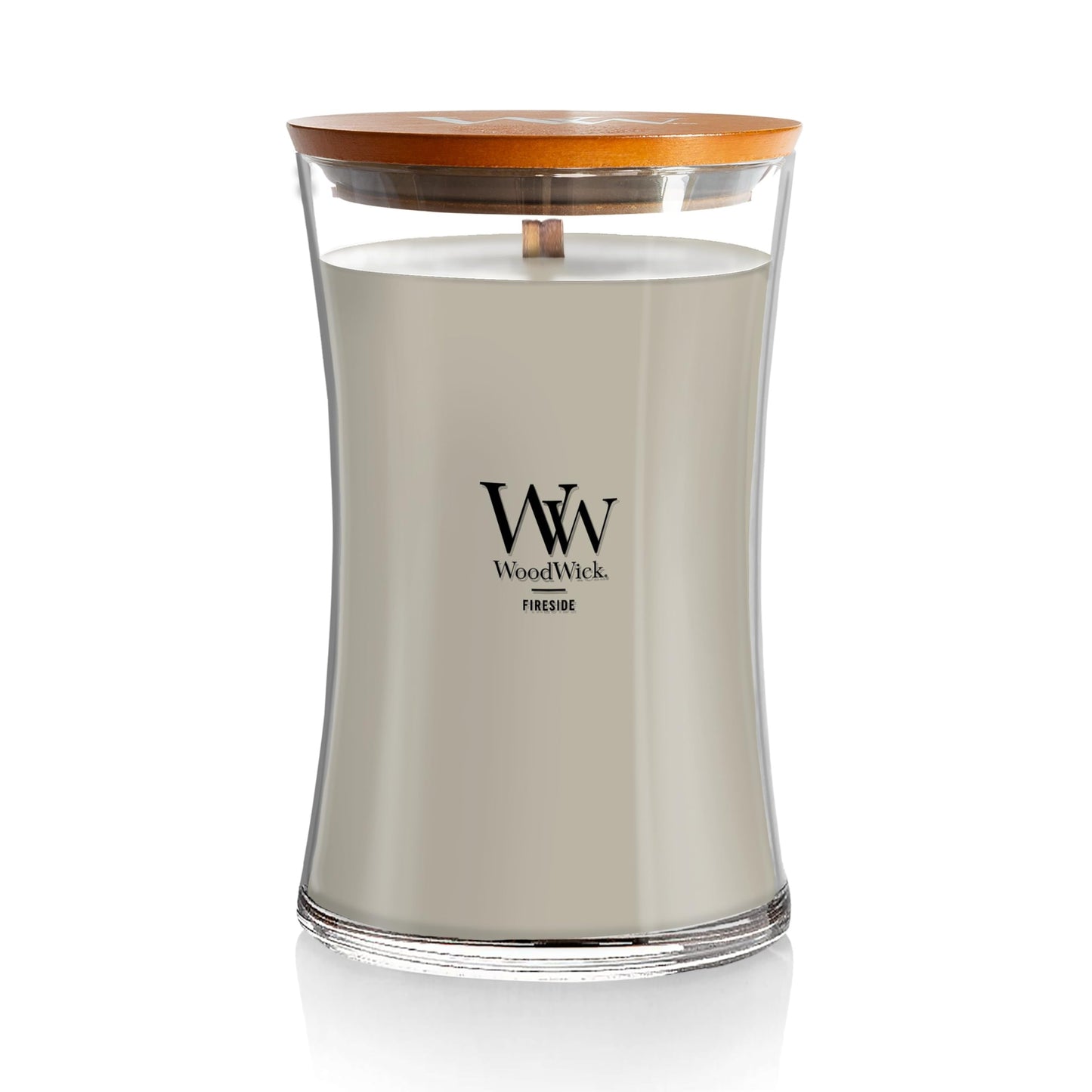 WoodWick Hourglass Scented Candle, Wood Smoke, 21.5 oz., Large, Up to 130 Hours of Burn Time, Fall Candle with Crackling Wick, Soy Wax Blend, Halloween Candle