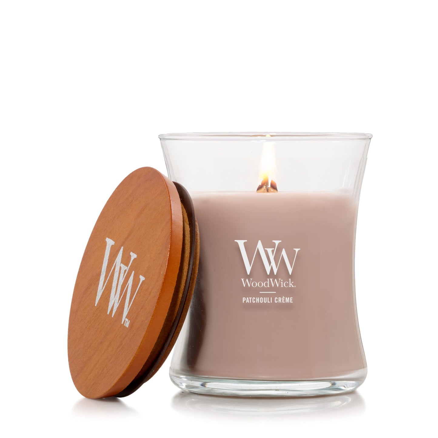 WoodWick Hourglass Scented Candle, Wood Smoke, 21.5 oz., Large, Up to 130 Hours of Burn Time, Fall Candle with Crackling Wick, Soy Wax Blend, Halloween Candle