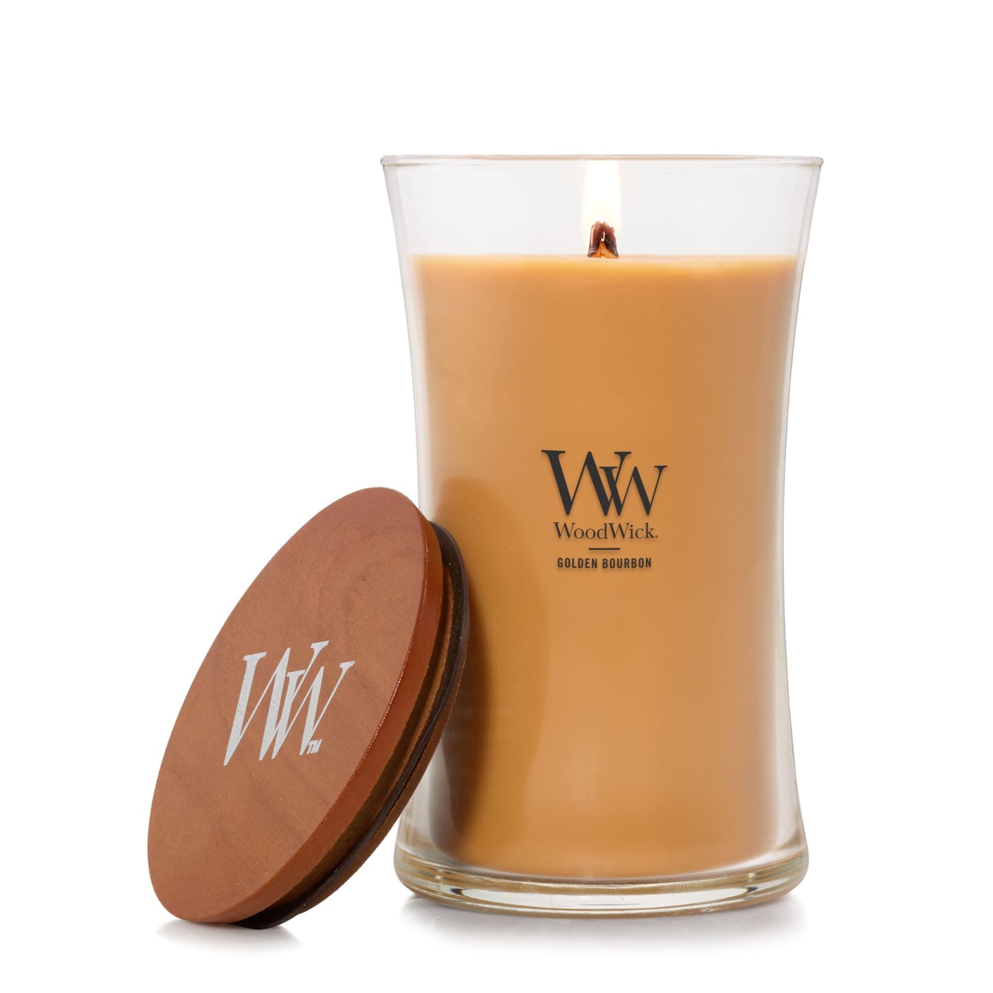 WoodWick Large Hourglass Fireside Candle, Premium Soy Blend Wax, Crackles as it burns, Perfect for Gifting, 21oz