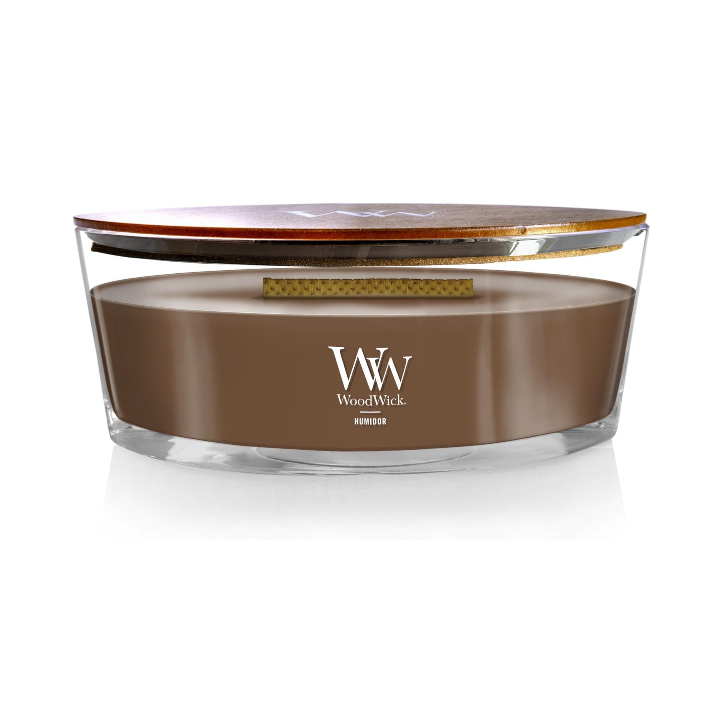 WoodWick Hourglass Scented Candle, Wood Smoke, 21.5 oz., Large, Up to 130 Hours of Burn Time, Fall Candle with Crackling Wick, Soy Wax Blend, Halloween Candle