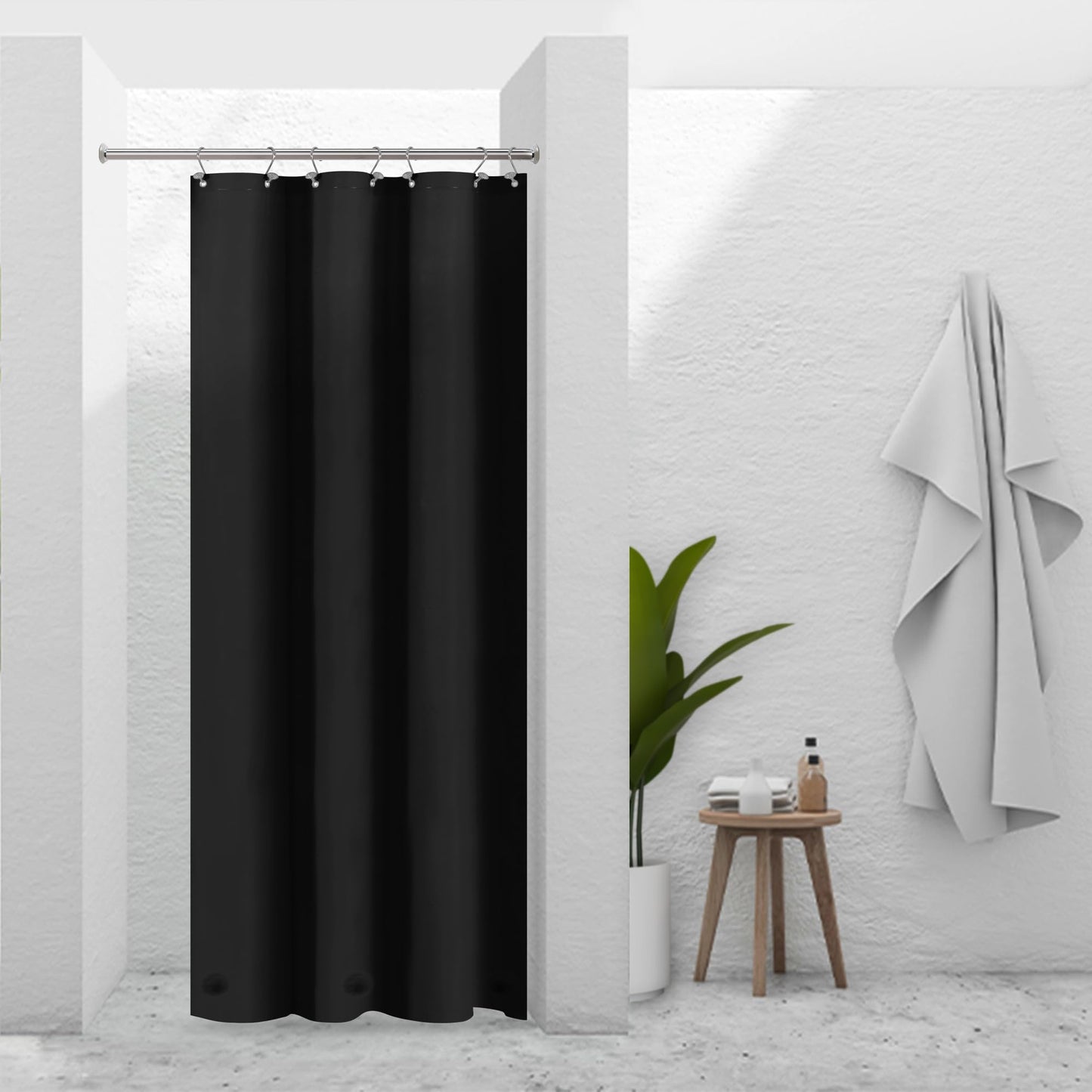 Barossa Design Plastic Shower Liner Clear - Premium PEVA Shower Curtain Liner with Rustproof Grommets and 3 Magnets, Waterproof Cute Lightweight Standard Size Bathroom Curtains - Clear