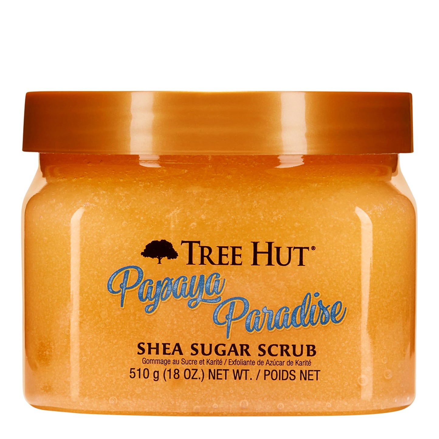 Tree Hut Peach Sorbet Shea Sugar Scrub | Exfoliating Body Scrub Removes Dead, Dry Skin for a Soft & Hydrated Feel | Nourishing Essential Body Care | 18 fl oz.