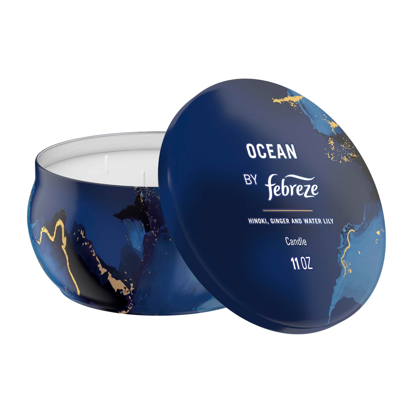 Febreze Scented Candle, Ember Scent, 11 oz 4 Wick Candle, Single Pack