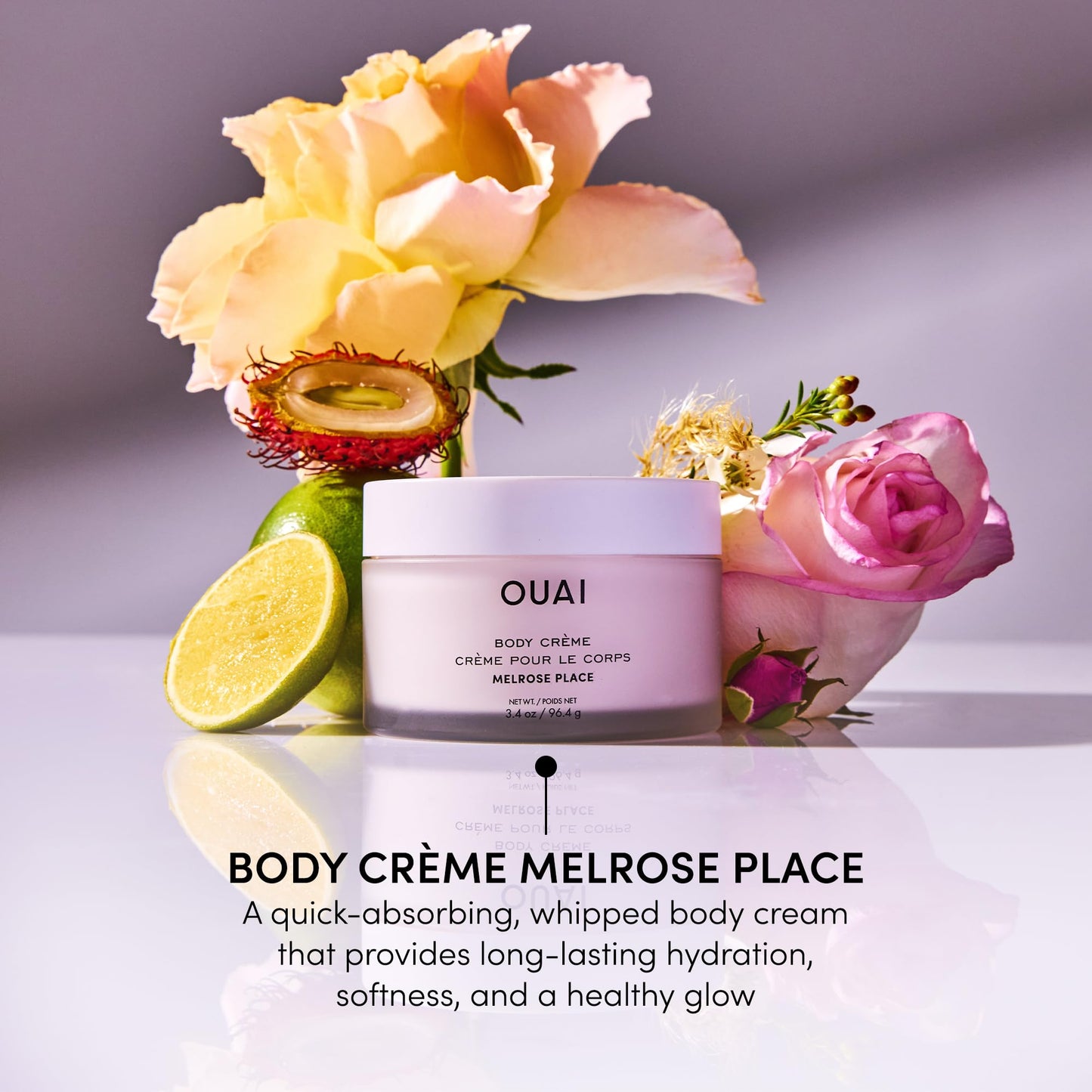 OUAI Body Cream, St. Barts - Hydrating Whipped Body Cream with Cupuaçu Butter, Coconut Oil and Squalane - Softens Skin and Delivers Healthy-Looking Glow - Sulfate-Free Skin Care (7.5 Oz)