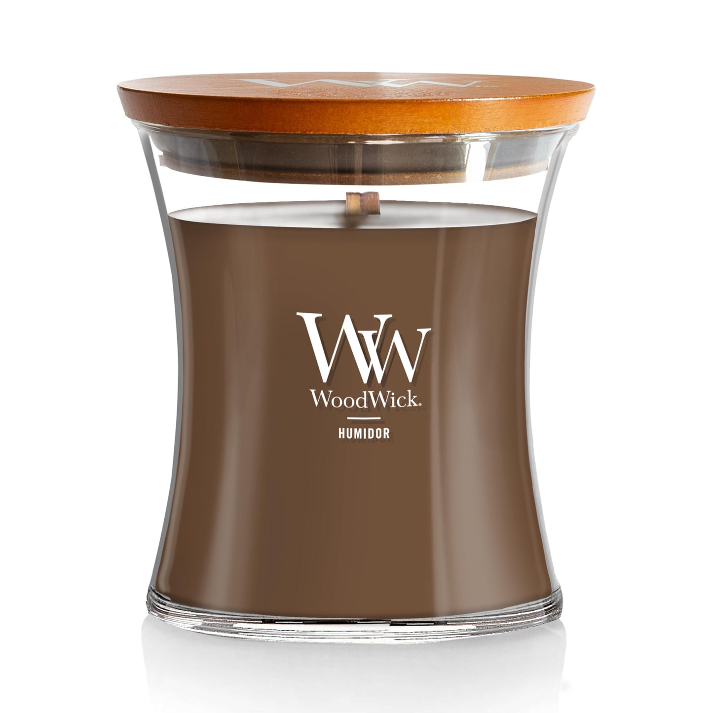 WoodWick Hourglass Scented Candle, Wood Smoke, 21.5 oz., Large, Up to 130 Hours of Burn Time, Fall Candle with Crackling Wick, Soy Wax Blend, Halloween Candle