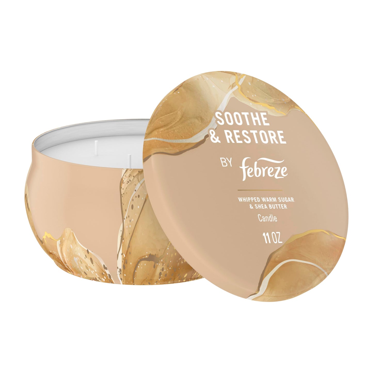 Febreze Scented Candle, Ember Scent, 11 oz 4 Wick Candle, Single Pack