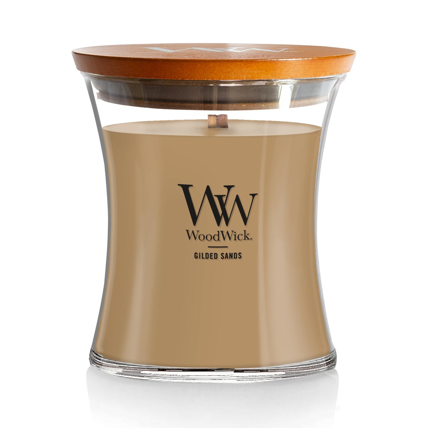 WoodWick Hourglass Scented Candle, Wood Smoke, 21.5 oz., Large, Up to 130 Hours of Burn Time, Fall Candle with Crackling Wick, Soy Wax Blend, Halloween Candle