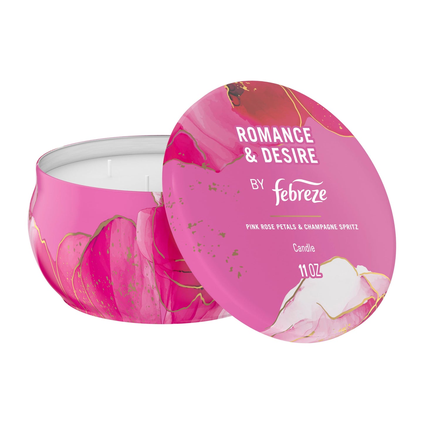 Febreze Scented Candle, Ocean Scent, 11 oz 4 Wick Candle, Single Pack