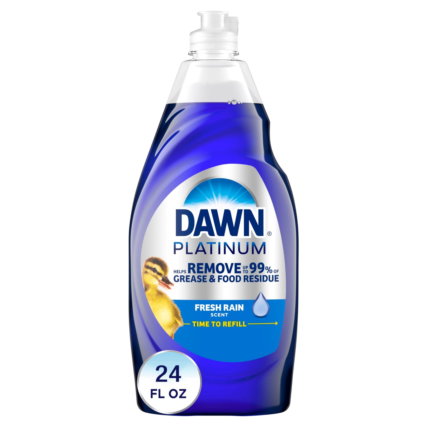 Dawn Platinum Dish Soap Liquid, Dishwashing Liquid, Grease Removal, Fresh Rain, 2x54.8oz Bundle