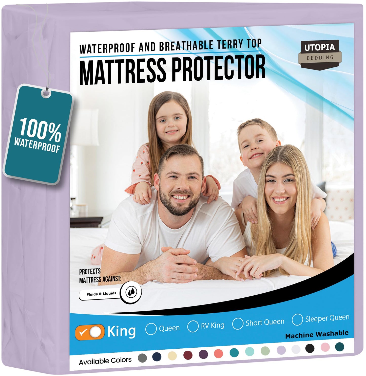 Utopia Bedding Waterproof Mattress Protector Twin Size, Premium Terry Mattress Cover 200 GSM, Breathable, Fitted Style with Stretchable Pockets (White)