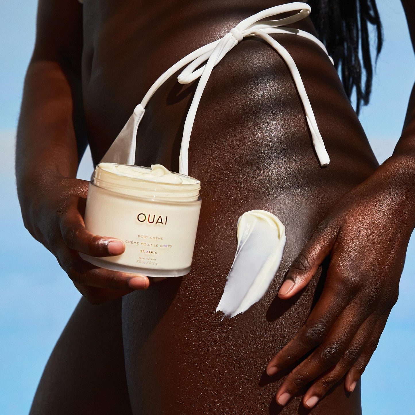 OUAI Body Cream, St. Barts - Hydrating Whipped Body Cream with Cupuaçu Butter, Coconut Oil and Squalane - Softens Skin and Delivers Healthy-Looking Glow - Sulfate-Free Skin Care (7.5 Oz)