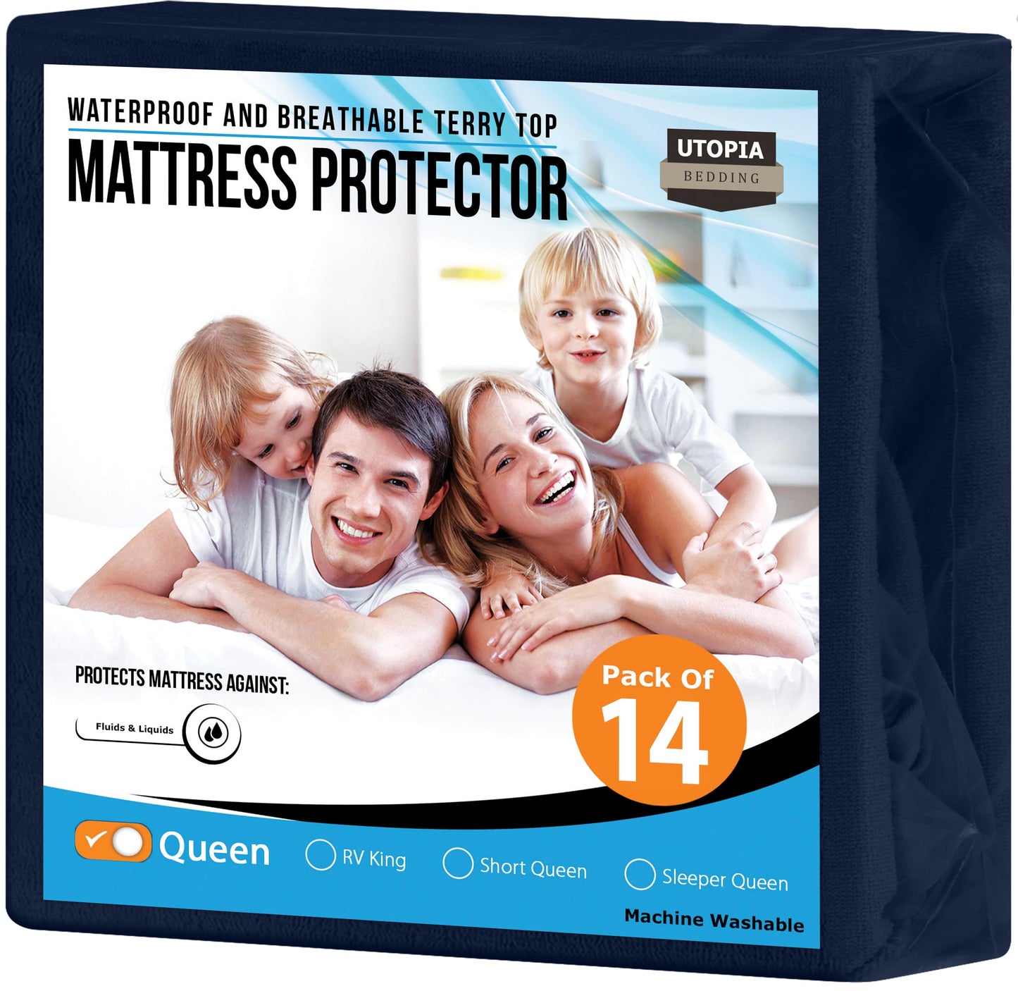 Utopia Bedding Waterproof Mattress Protector Twin Size, Premium Terry Mattress Cover 200 GSM, Breathable, Fitted Style with Stretchable Pockets (White)
