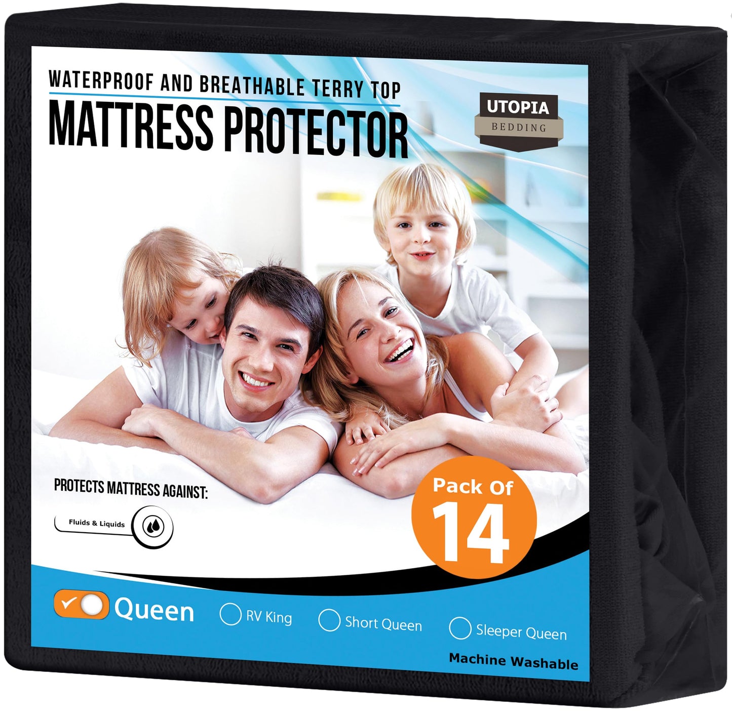 Utopia Bedding Waterproof Mattress Protector Twin Size, Premium Terry Mattress Cover 200 GSM, Breathable, Fitted Style with Stretchable Pockets (White)