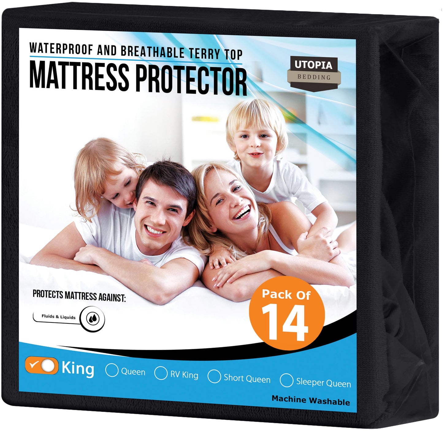 Utopia Bedding Waterproof Mattress Protector Twin Size, Premium Terry Mattress Cover 200 GSM, Breathable, Fitted Style with Stretchable Pockets (White)