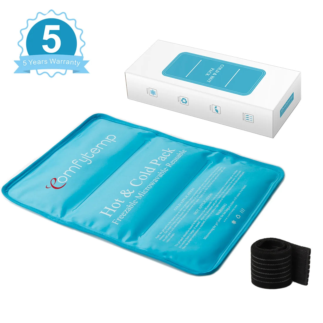 Large Ice Packs for Injuries, Reusable Hot Cold Pack Wrap for Back, Knee, Shoulder