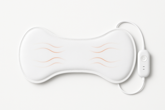 white menstrual heating pad