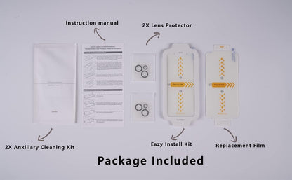 Designed for Iphone 13 Pro, [4 Pack] 2 Pack Screen Protector + 2 Pack Camera Lens Protector with 0 Failure Easy Install Kit,  Premium Tempered Glass Screen, HD Full Coverage Protection Anti- Scratch, Compatible with Iphone 13 Pro (6.1”)