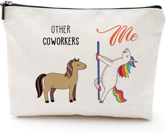 Coworker Gifts for Women - Funny Birthday, Going Away, Coworker Leaving Gifts,Retirement Gifts,Colleagues, Friends, Work Bestie, BFF - Makeup Bag