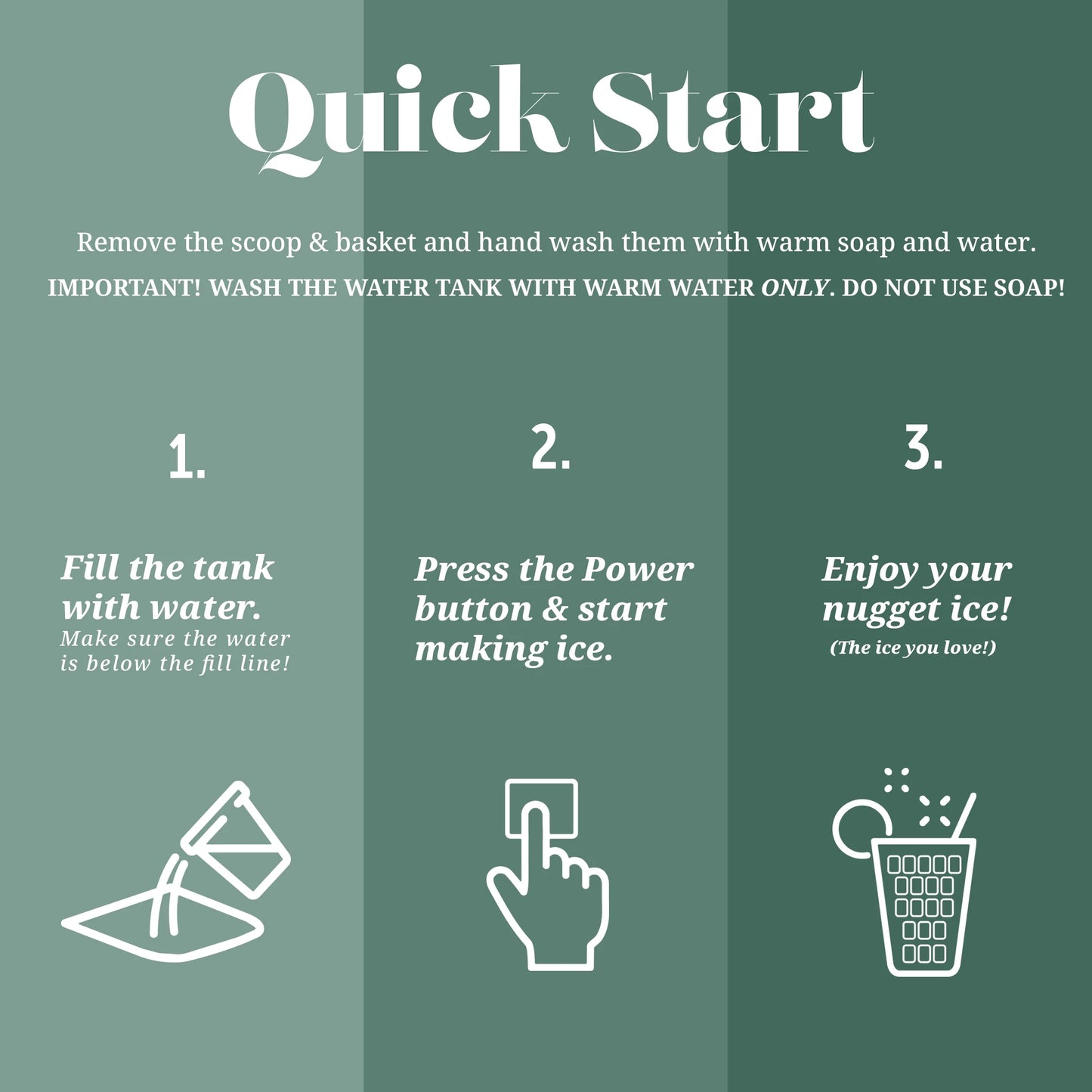 Sonic Countertop Ice Maker 33 Lbs “Capacity” Nugget Ice Maker, Stainless Steel