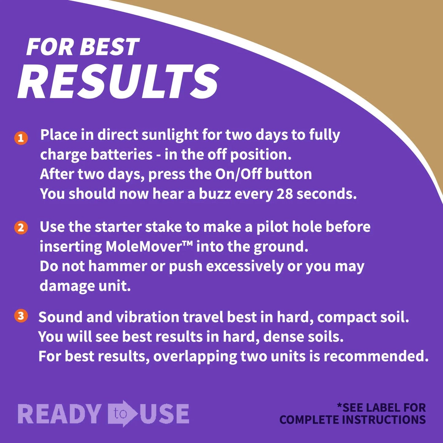 Mole Max Mole & Gopher Repeller Solar Powered Sonic Spike, 1 Unit