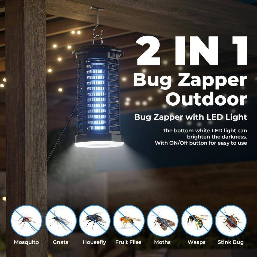 4200-Volt Electric Bug Zapper Repellent Waterproof Kills Mosquitoes and Flies Perfect for Home Patio Office