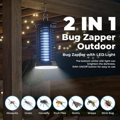 4200-Volt Electric Bug Zapper Repellent Waterproof Kills Mosquitoes and Flies Perfect for Home Patio Office