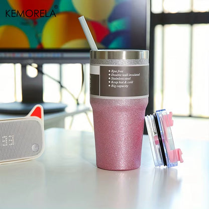 600/900ML Stainless Steel Insulated Bottle Car Cup Diamond Paint Insulated Tumblers Outdoors Keeps Hot or Cold for Hours