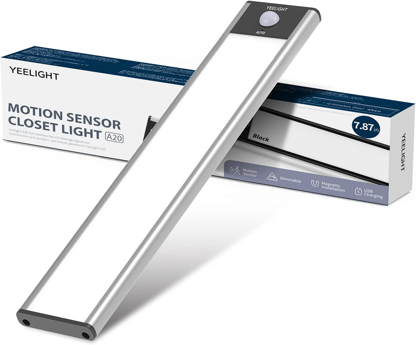 under Cabinet Lights, 32 LED Closet Light Motion Activated, Dimmable Rechargeable under Cabinet Lighting for Closet, Kitchen Cabinet, Wardrobe, Cupboard, Warm White