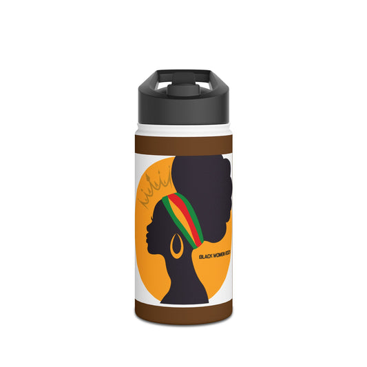Empowering Black Women Stainless Steel Water Bottle, Travel Mug, Eco-Friendly Hydration, Gifts for Her, Motivational Drinkware