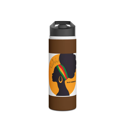 Empowering Black Women Stainless Steel Water Bottle, Travel Mug, Eco-Friendly Hydration, Gifts for Her, Motivational Drinkware