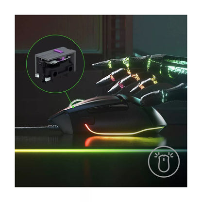 Razer Basilisk V3 Ergonomic Wired Gaming Mouse: USB-A, Illuminated Optical Design