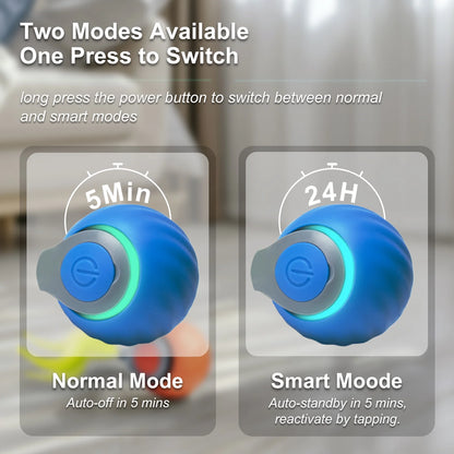 Inadays Cat Toys for Indoor Cat Toy Smart Interactive Cat Toy Ball Rechargeable Two Speed Adjustment for Bored Indoor Adult Cats, Blue