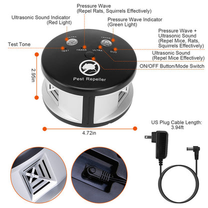 360 Degree Ultrasonic Pest Repellent, Electronic Plug-In Pest Control, Pursuer, Blocker