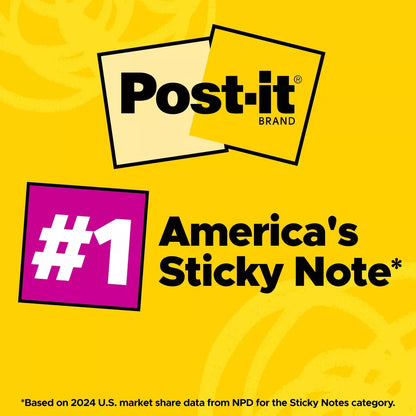 Post-It 3" X 3" Notes Cube 400 Sheets/Cube - Pink Wave: Multicolor Sticky Notes, Uncoated Paper, Art & Design Theme