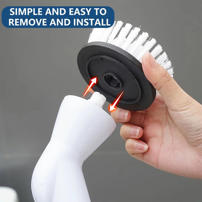 Electric Scrubber for Cleaning, Cordless Shower Scrub Brush with 5 Replaceable Brush Heads and Extendable Handle Cleaning Bathroom Floor Kitchen