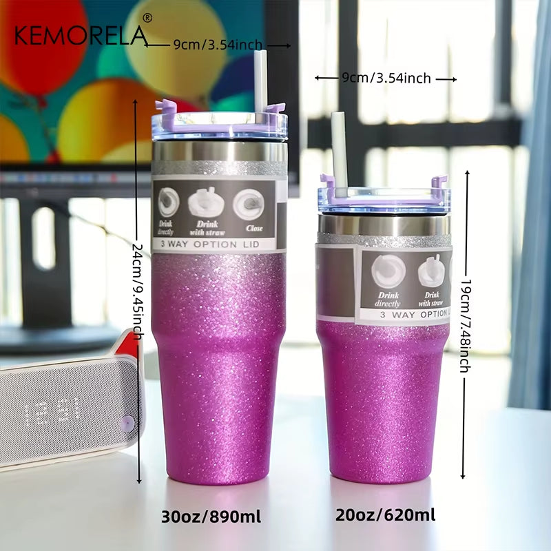 600/900ML Stainless Steel Insulated Bottle Car Cup Diamond Paint Insulated Tumblers Outdoors Keeps Hot or Cold for Hours