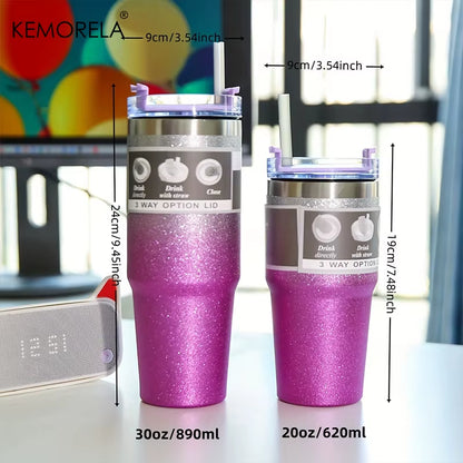 600/900ML Stainless Steel Insulated Bottle Car Cup Diamond Paint Insulated Tumblers Outdoors Keeps Hot or Cold for Hours