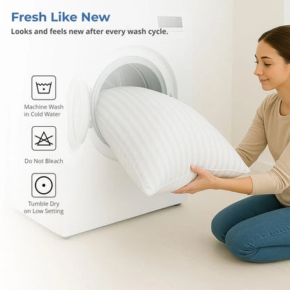 Bed Pillows for Sleeping - Plush Pillows for Bed - King Pillows 2-Pack