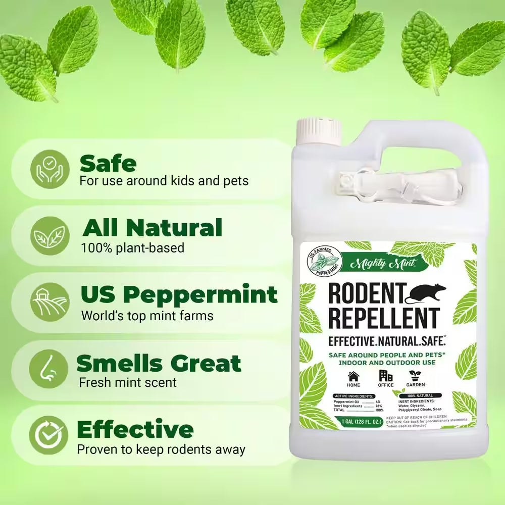 130 Oz. Peppermint Oil Rodent Repellent Spray