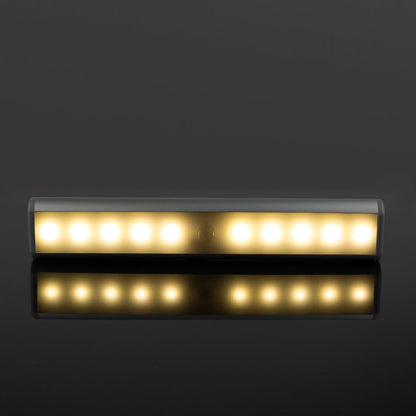 Stick on Cabinet Light,Under Counter Lighting, Motion Sensor, 10 LED Wireless USB Rechargeable Kitchen Battery Operated for Wardrobe,Closets,Cupboard,Warm White-2Pack