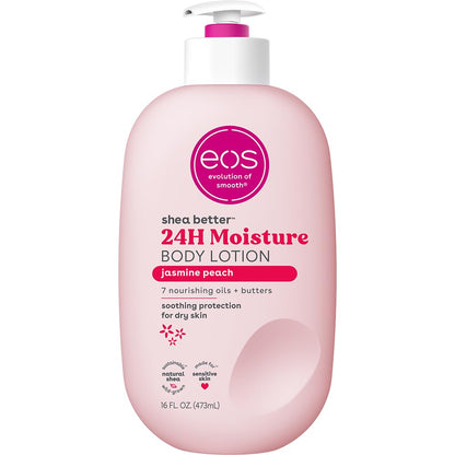 eos Shea Better Body Lotion- Vanilla Cashmere, 24-Hour Moisture Skin Care, Lightweight & Non-Greasy, Made with Natural Shea, Vegan, 16 fl oz