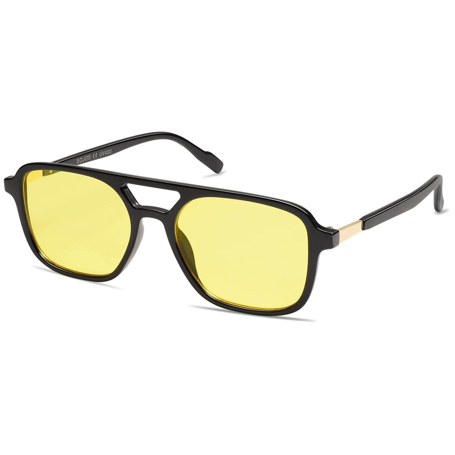 SOJOS Retro Aviator Sunglasses for Women Men,Trendy Rectangle Womens Mens Shades Sun Glasses SJ2202